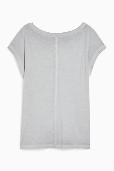 Dames - T-shirt - licht grijs-mix