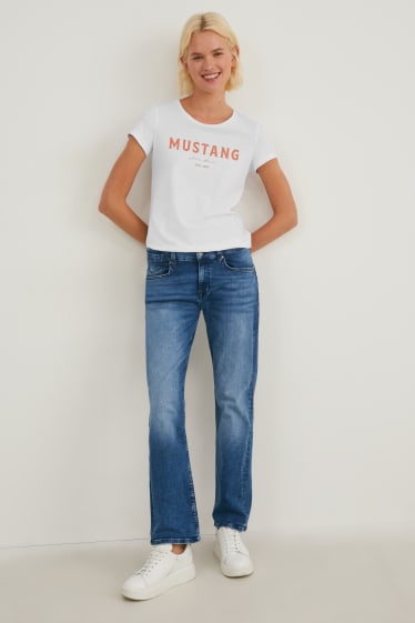Damen - MUSTANG - Straight Jeans - Mid Waist - Oregon - helljeansblau