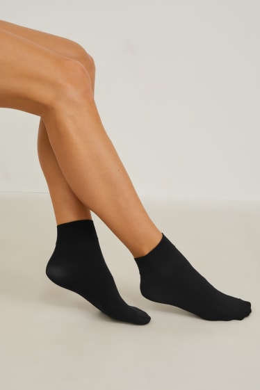 Donna - Confezione da 20 - calzini fini - 40 DEN - nero