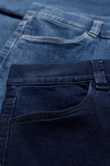 Enfants - Lot de 2 - jeans jegging - bleu foncé