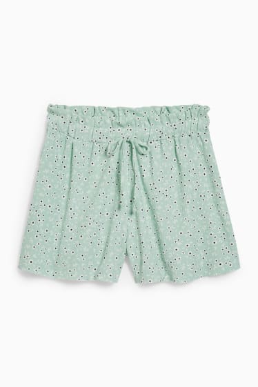 Jóvenes - CLOCKHOUSE - shorts - de flores - verde menta