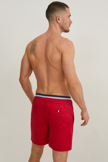 Hommes - Short de bain - rouge
