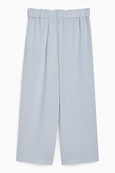 Femmes - Pantalon en toile - mid waist - jambe évasée - bleu clair