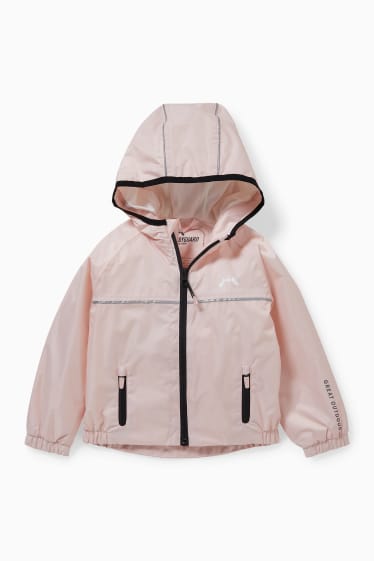 Enfants - Veste de pluie avec capuche - rose