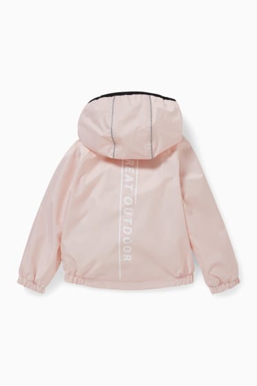 Kinder - Regenjacke mit Kapuze - rosa