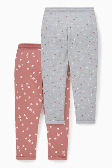 Enfants - Lot de 2 - pantalon de jogging - gris clair chiné