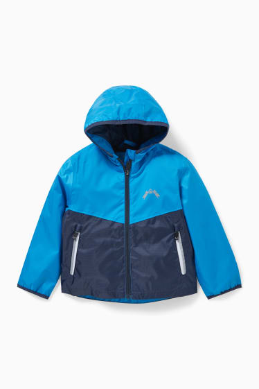 Kinder Jungen - Regenjacke mit Kapuze - blau