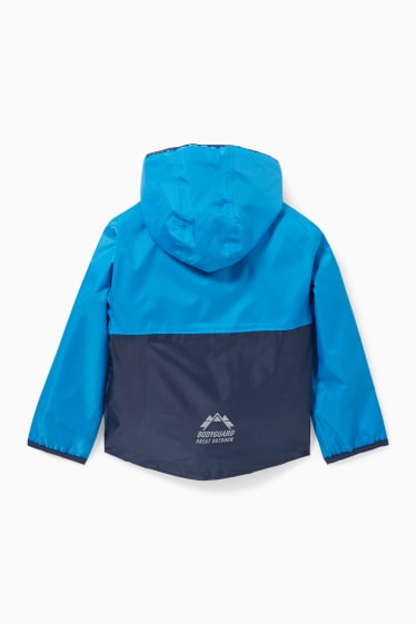Kinder Jungen - Regenjacke mit Kapuze - blau