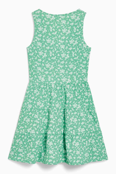 Kobiety - CLOCKHOUSE - sukienka fit & flare - w kwiatki - zielony