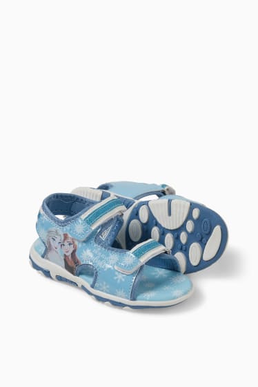 Dětské - Ledové království - sandály - imitace kůže - světle modrá