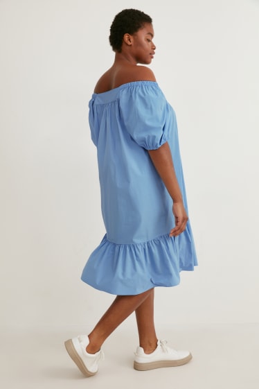Donna - Vestito svasato - azzurro