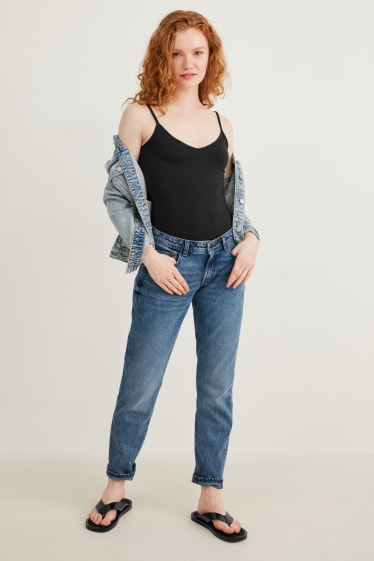 Damen - Boyfriend Jeans - Low Waist - jeansblau