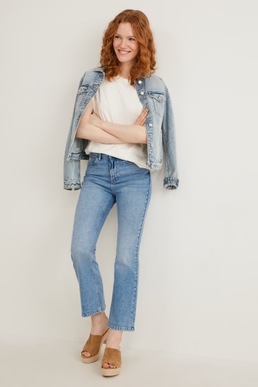 Damen - Flare Jeans - High Waist - LYCRA® - helljeansblau