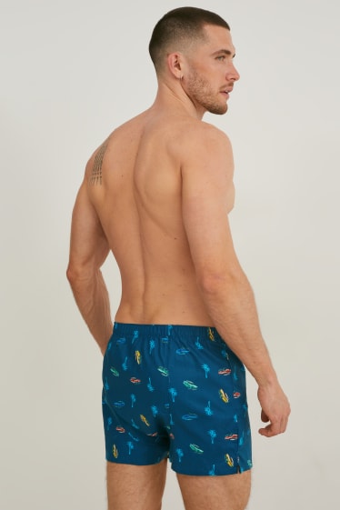 Men - Multipack of 2 - boxer shorts - woven - turquoise