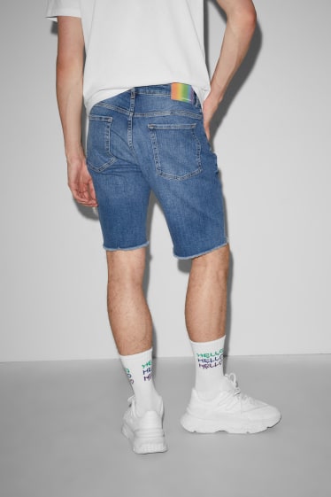 Men - CLOCKHOUSE - denim shorts - PRIDE - blue denim