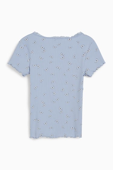 Femmes - CLOCKHOUSE - Recover™ - T-shirt - à motifs - bleu clair