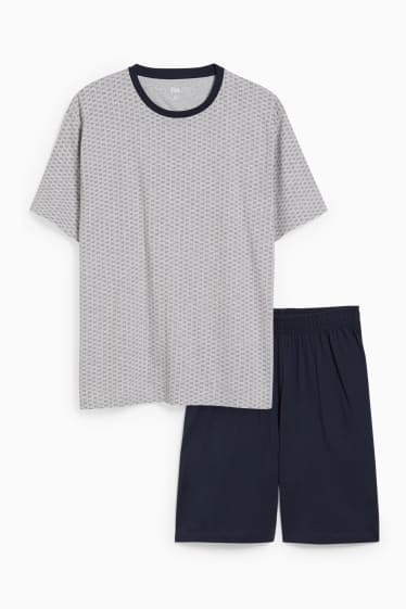 Hommes - Pyjashort - gris clair chiné