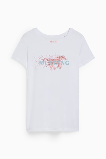 Dames - MUSTANG - T-shirt - wit