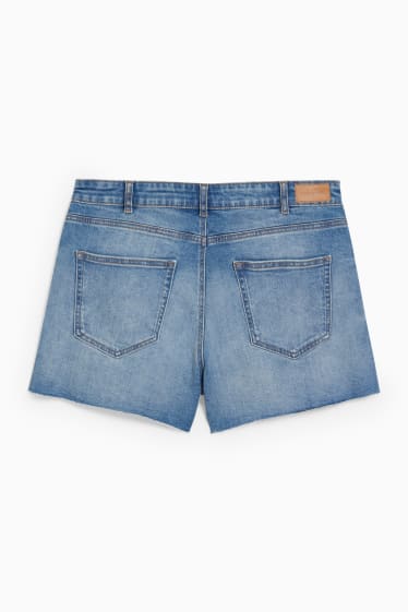 Dámské - CLOCKHOUSE - džínové šortky - high waist - z recyklovaného materiálu - džíny - modré