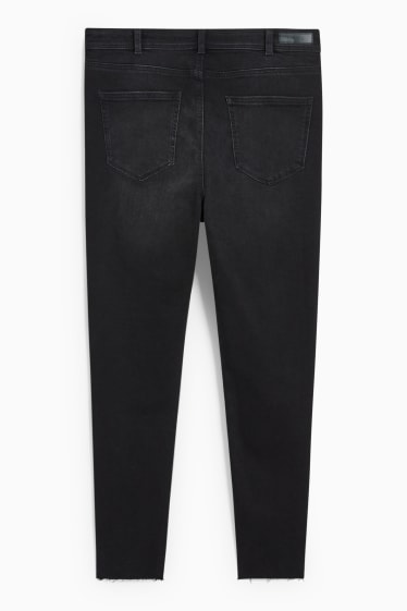 Ados & jeunes adultes - CLOCKHOUSE - skinny jean - high waist - jean gris foncé