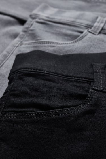 Copii - Fete - Multipack 2 buc. - jegging jeans - denim-gri deschis