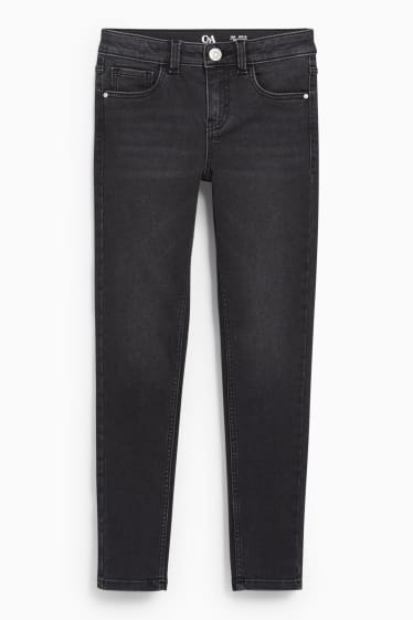 Enfants filles - Super skinny jean - jean gris foncé