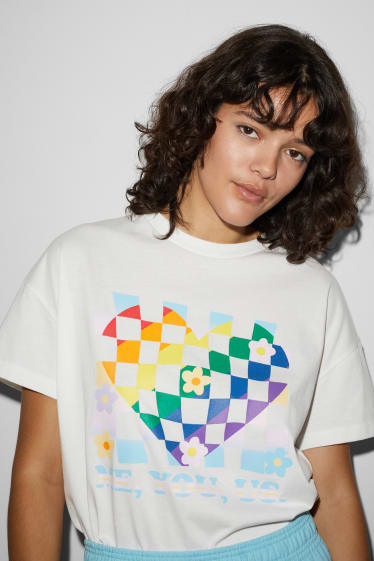 Jóvenes - CLOCKHOUSE - camiseta - PRIDE - blanco