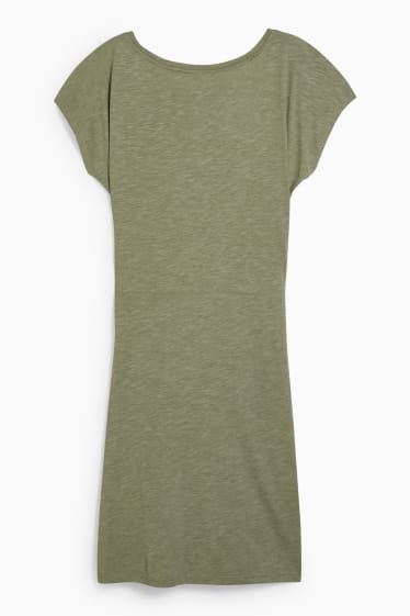 Kobiety - Sukienka T-shirtowa basic - zielony