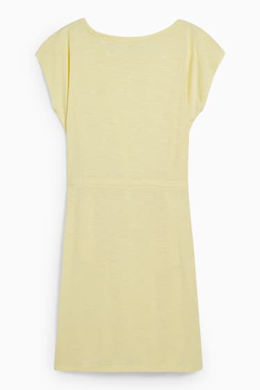 Donna - Vestito a t-shirt basic - giallo