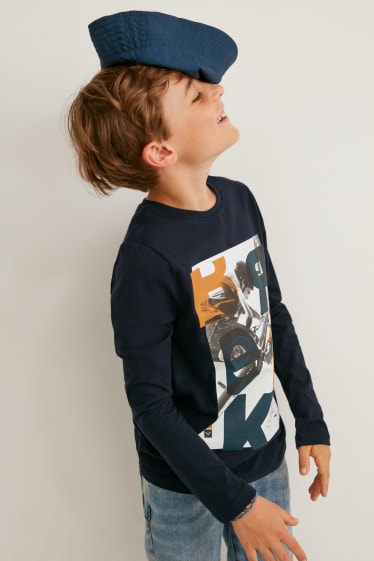 Kinder Jungen - Multipack 2er - Langarmshirt - dunkelblau