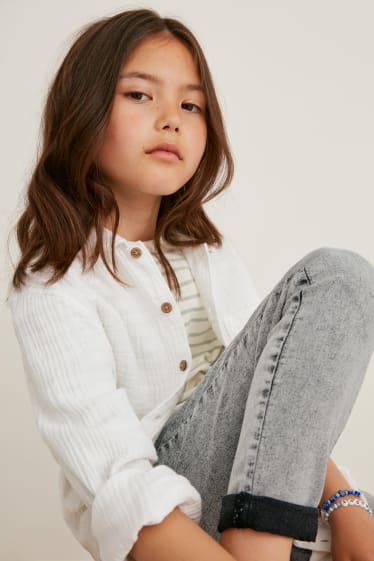 Kinder Mädchen - Jegging Jeans - helljeansgrau