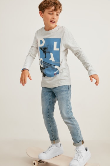 Bambini - Confezione da 3 - maglia a maniche lunghe - blu scuro