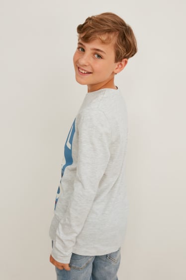 Kinderen - Set van 3 - longsleeve - donkerblauw