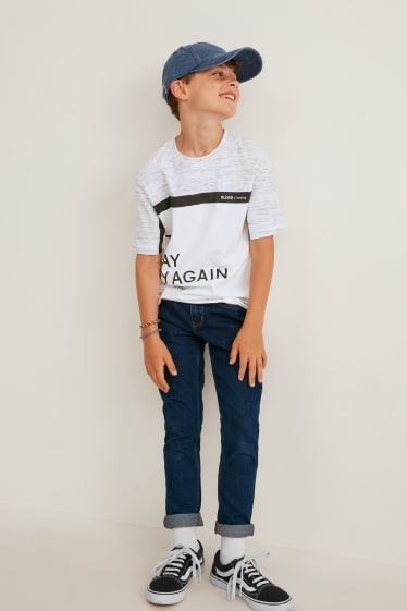 Kinder Jungen - Kurzarmshirt - weiß
