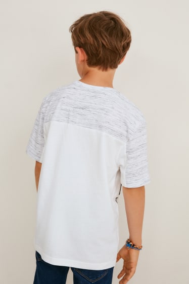 Kinder Jungen - Kurzarmshirt - weiß