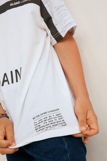 Kinder Jungen - Kurzarmshirt - weiß