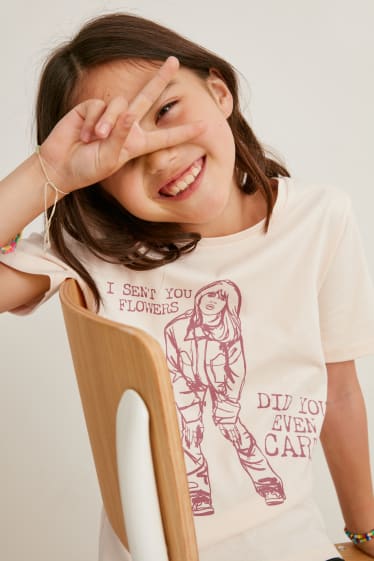 Kinder Mädchen - Billie Eilish - Kurzarmshirt - rosa