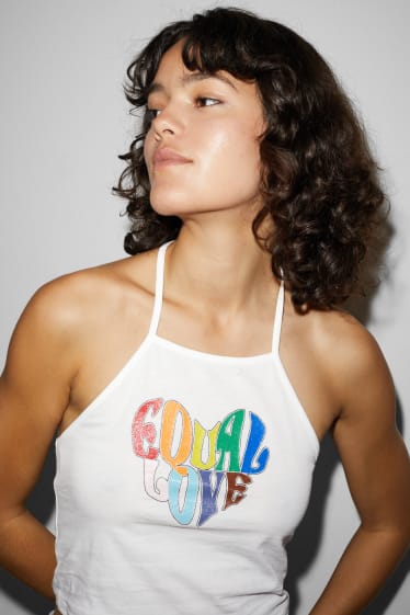 Damen - Crop Top - PRIDE - weiß