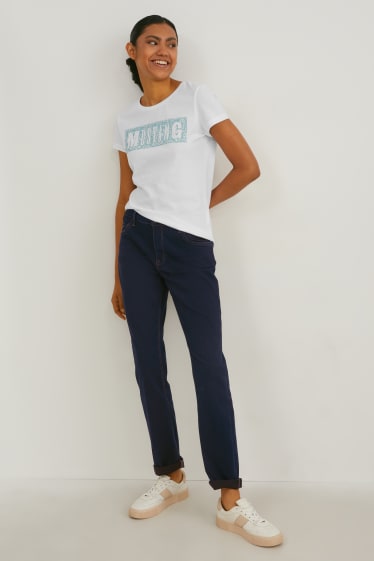 Damen - MUSTANG - Slim Jeans - High Waist - Rebecca - dunkeljeansblau