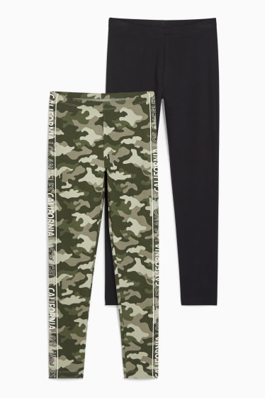 Bambini - Confezione da 2 - leggings - militare