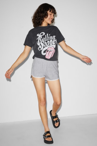 Dona - CLOCKHOUSE - Recover™ - pantalons curts de xandall - gris clar jaspiat