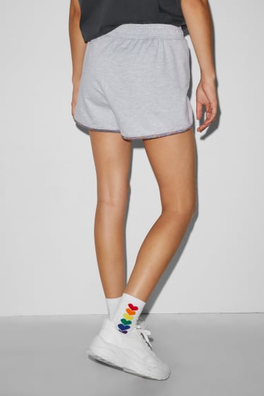 Donna - CLOCKHOUSE - shorts di felpa - PRIDE - grigio chiaro melange