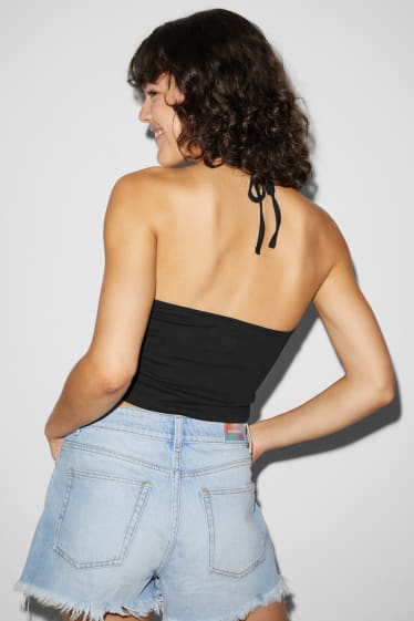 Dona - Top crop - PRIDE - negre