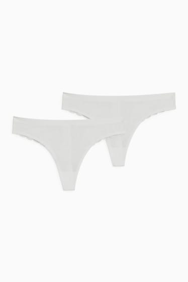 Women - Smooth illusion - multipack of 2 - thong - white