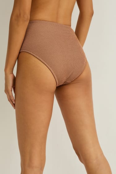 Dámské - Spodní díl bikin - high waist - LYCRA® XTRA LIFE™ - havanna