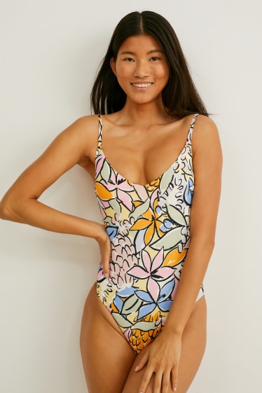 Femmes - Maillot de bain - ampliforme - LYCRA® XTRA LIFE™ - à fleurs - coloré