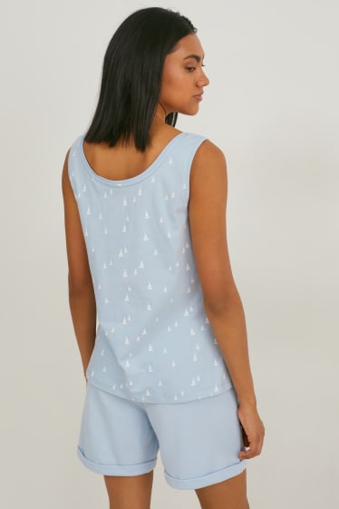 Dames - Basic-hemdje - lichtblauw