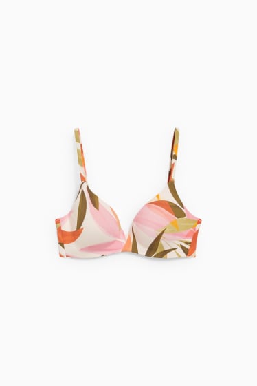 Dames - Bikinitop - voorgevormd - LYCRA® XTRA LIFE™ - met patroon - oranje