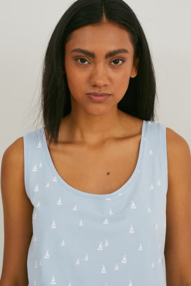 Dames - Basic-hemdje - lichtblauw