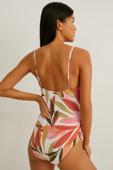 Women - Swimsuit - padded - LYCRA® XTRA LIFE™ - patterned - orange